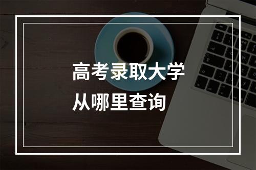 高考录取大学从哪里查询