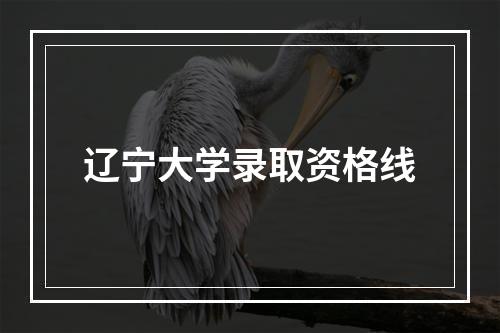 辽宁大学录取资格线