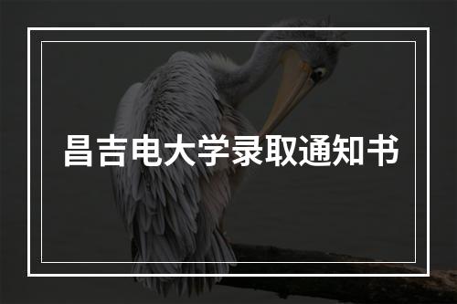 昌吉电大学录取通知书