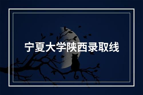 宁夏大学陕西录取线