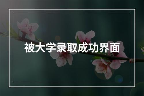 被大学录取成功界面