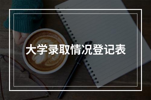 大学录取情况登记表