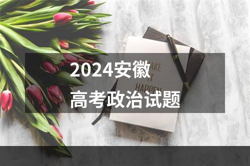 2024安徽高考政治试题