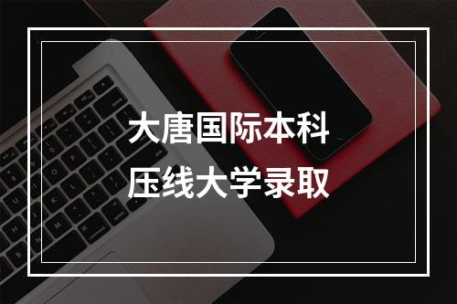 大唐国际本科压线大学录取