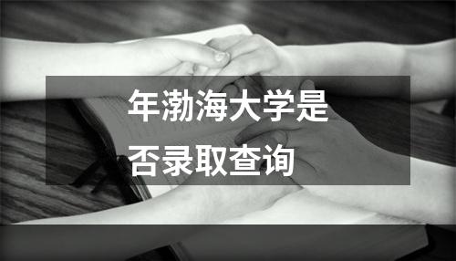 年渤海大学是否录取查询