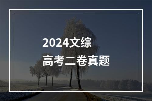 2024文综高考二卷真题