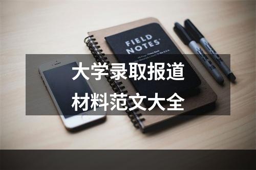 大学录取报道材料范文大全