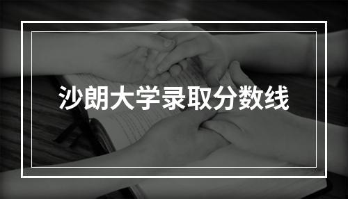 沙朗大学录取分数线