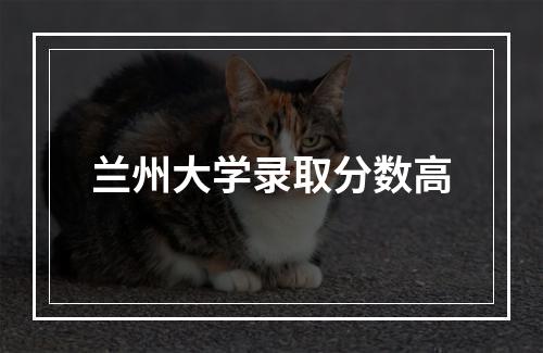 兰州大学录取分数高