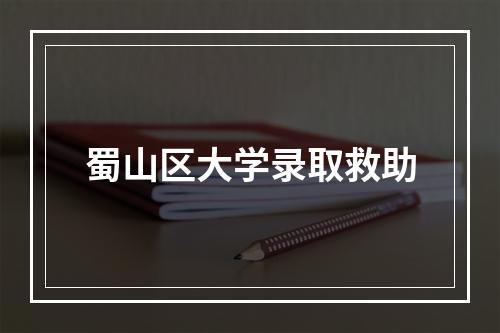 蜀山区大学录取救助