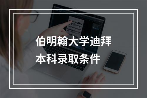 伯明翰大学迪拜本科录取条件