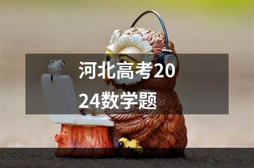 河北高考2024数学题