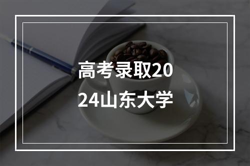 高考录取2024山东大学