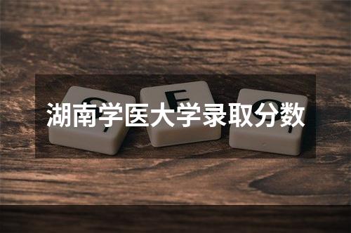 湖南学医大学录取分数