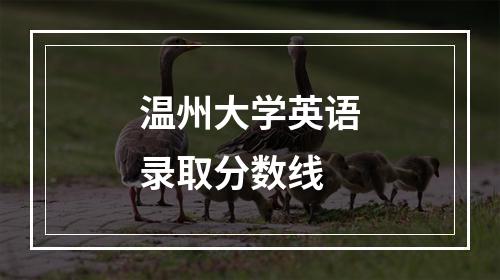 温州大学英语录取分数线