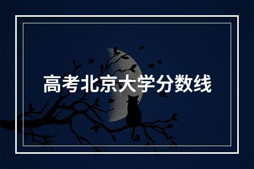 高考北京大学分数线