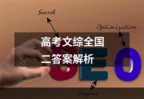 高考文综全国二答案解析