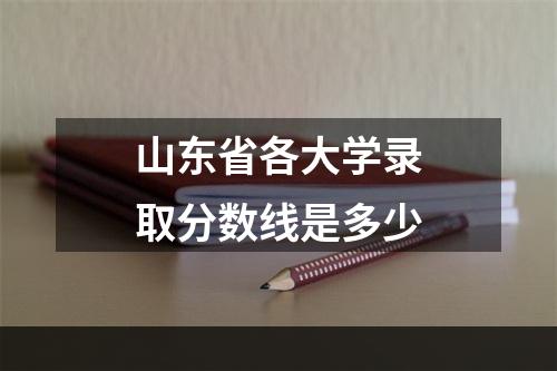 山东省各大学录取分数线是多少