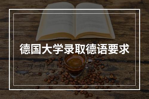 德国大学录取德语要求