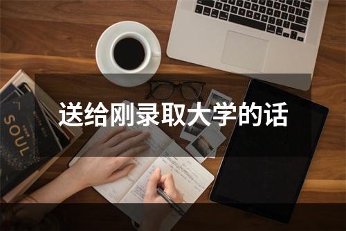 送给刚录取大学的话