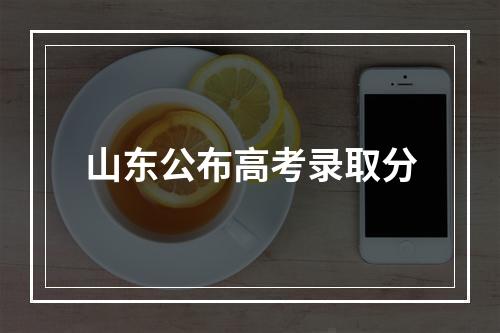 山东公布高考录取分