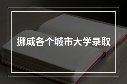 挪威各个城市大学录取