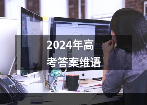 2024年高考答案维语