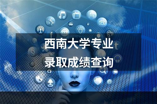 西南大学专业录取成绩查询