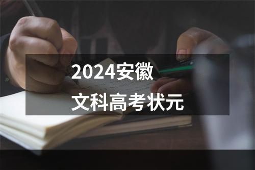 2024安徽文科高考状元