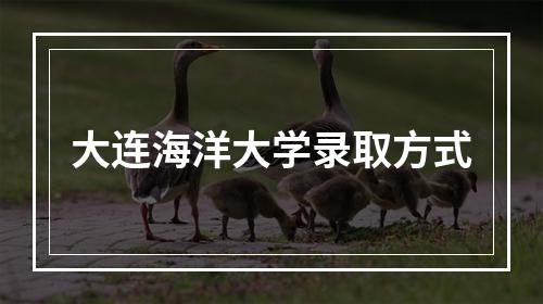 大连海洋大学录取方式