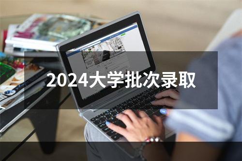 2024大学批次录取