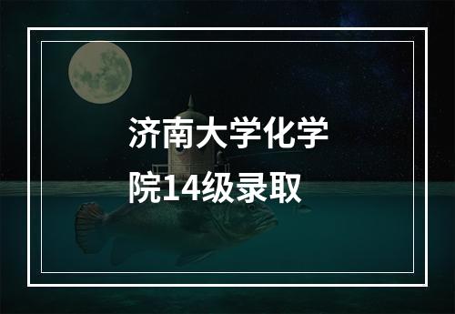 济南大学化学院14级录取