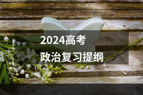 2024高考政治复习提纲