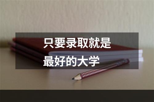 只要录取就是最好的大学