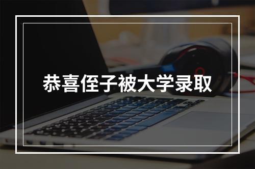 恭喜侄子被大学录取