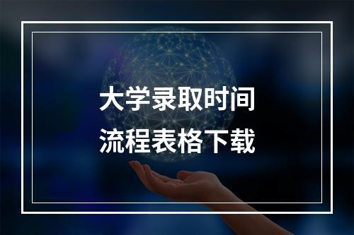 大学录取时间流程表格下载