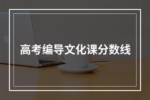 高考编导文化课分数线