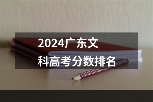 2024广东文科高考分数排名