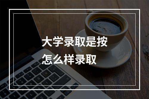 大学录取是按怎么样录取