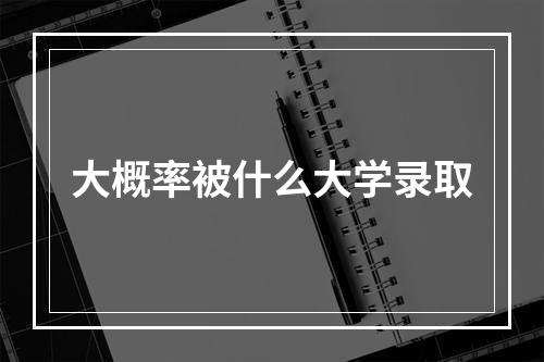 大概率被什么大学录取