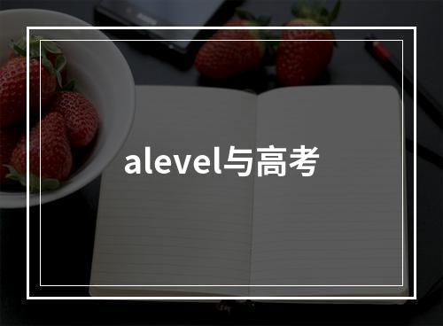 alevel与高考