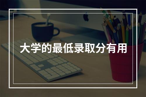 大学的最低录取分有用