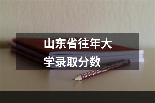 山东省往年大学录取分数