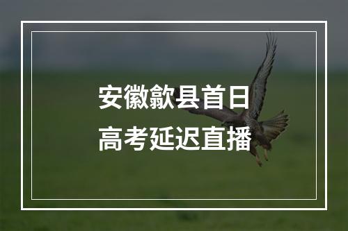 安徽歙县首日高考延迟直播