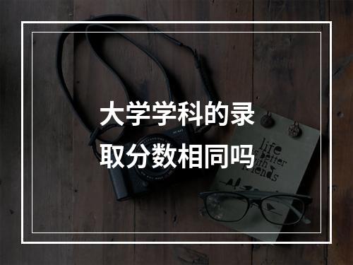 大学学科的录取分数相同吗