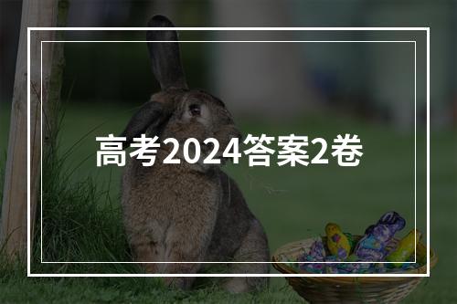 高考2024答案2卷