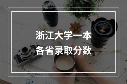 浙江大学一本各省录取分数