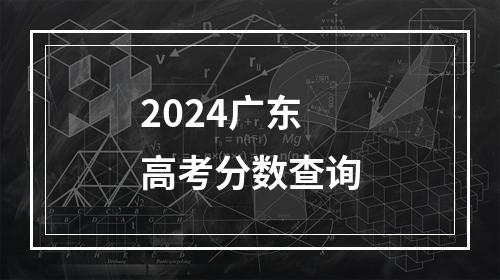 2024广东高考分数查询