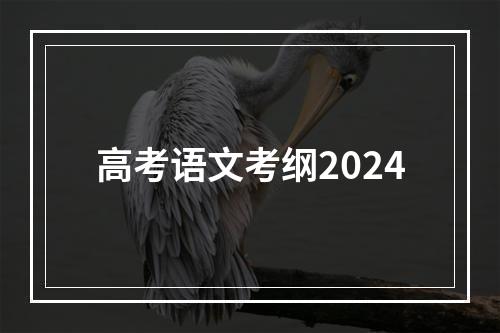 高考语文考纲2024