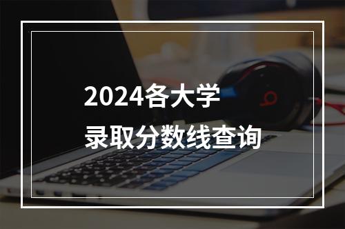 2024各大学录取分数线查询